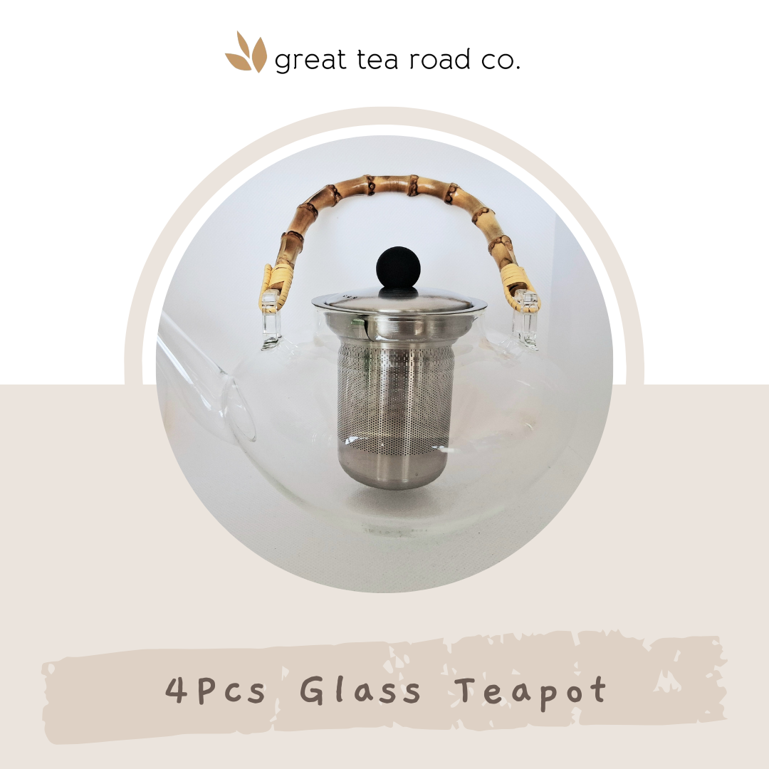 Four Pieces Glass Teapot