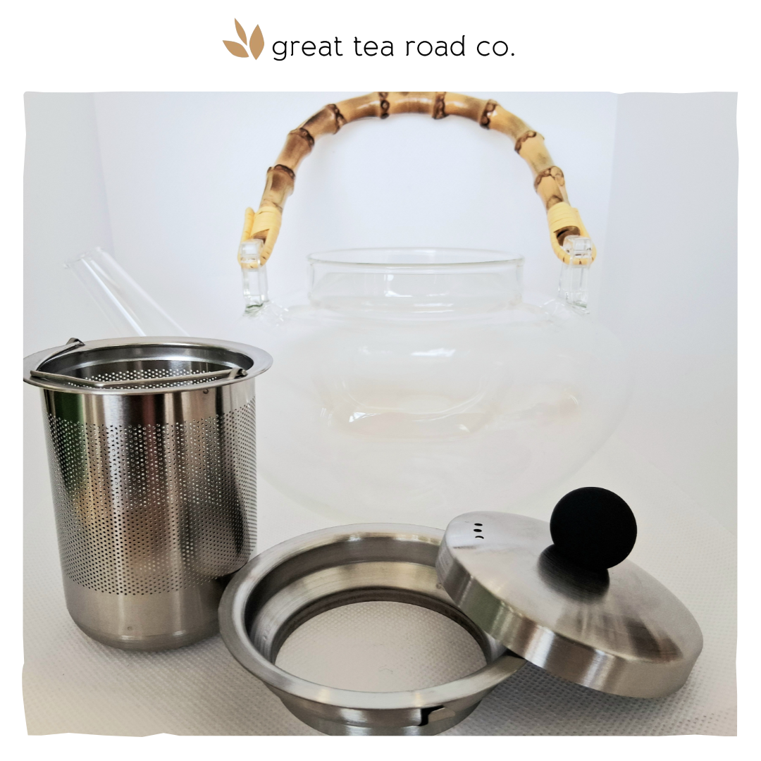 Four Pieces Glass Teapot